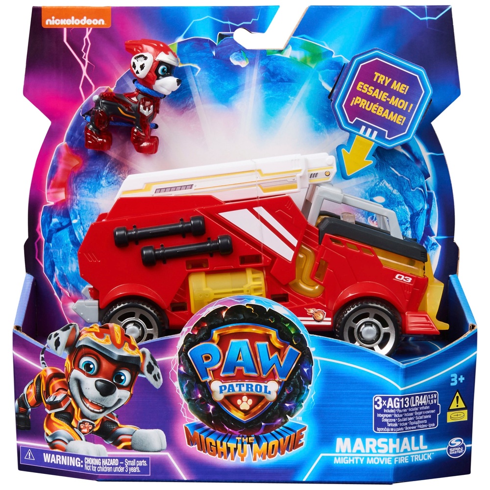 PAW Patrol: Der mächtige Film Marshalls mächtiges Film-Feuerwehrauto-Spielzeug