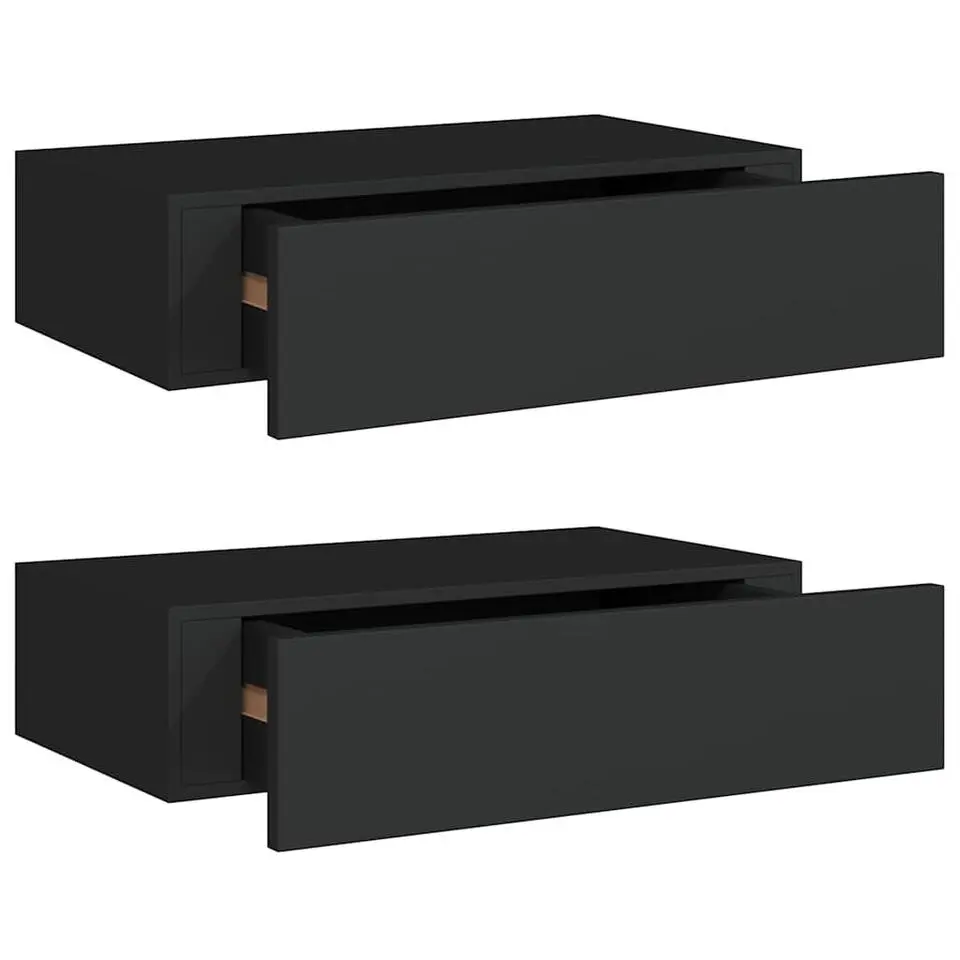 vidaXL - Ladeschap - Zwart - MDF