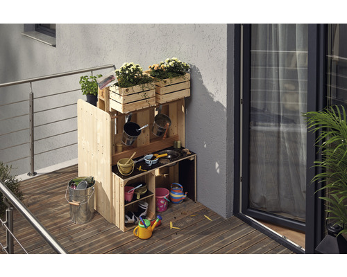 Buildify houten fruitkist, klein, onbehandeld, 34x23x21 cm