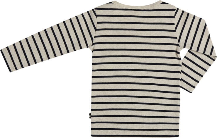 Mads Nørgaard - Copenhagen Soft Striped Rib Tobinino Navy/ nature mel
