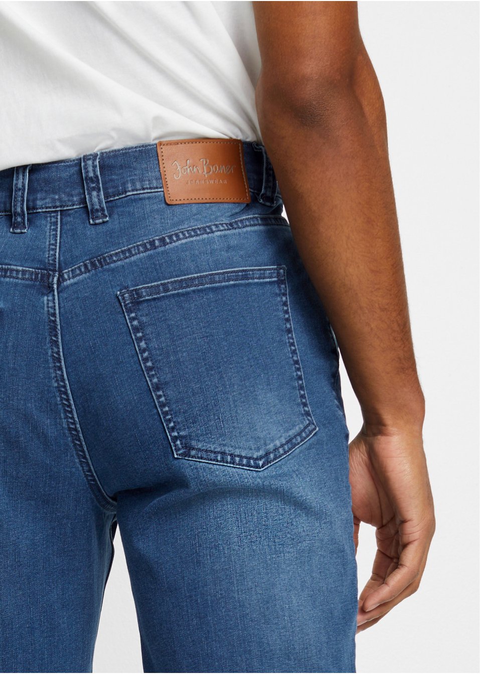 Jean Classic Fit en power stretch T400 confort pour le ventre, Tapered