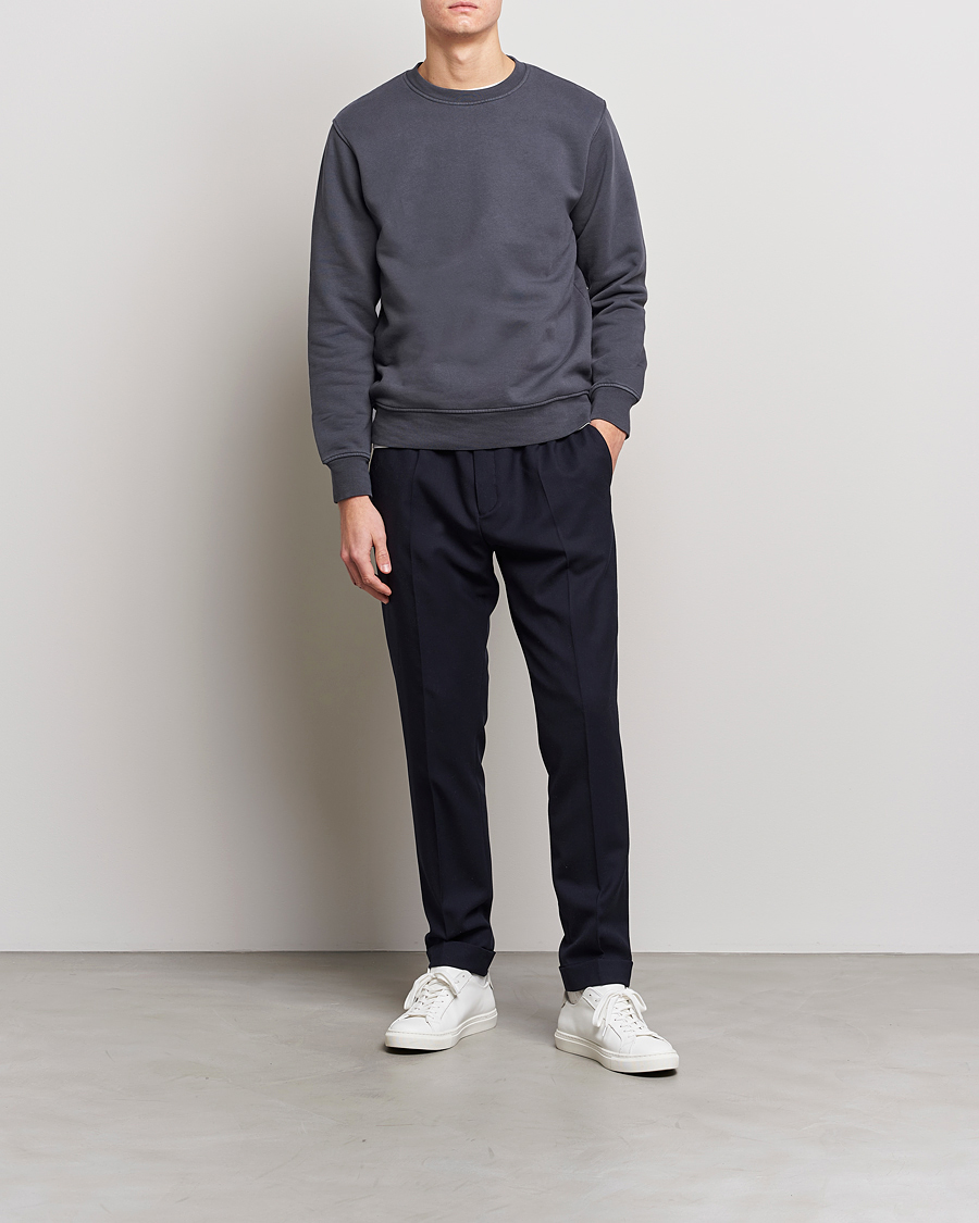 2-Pack Classic Organic Crew Neck Sweat Lava Grey/Optical White