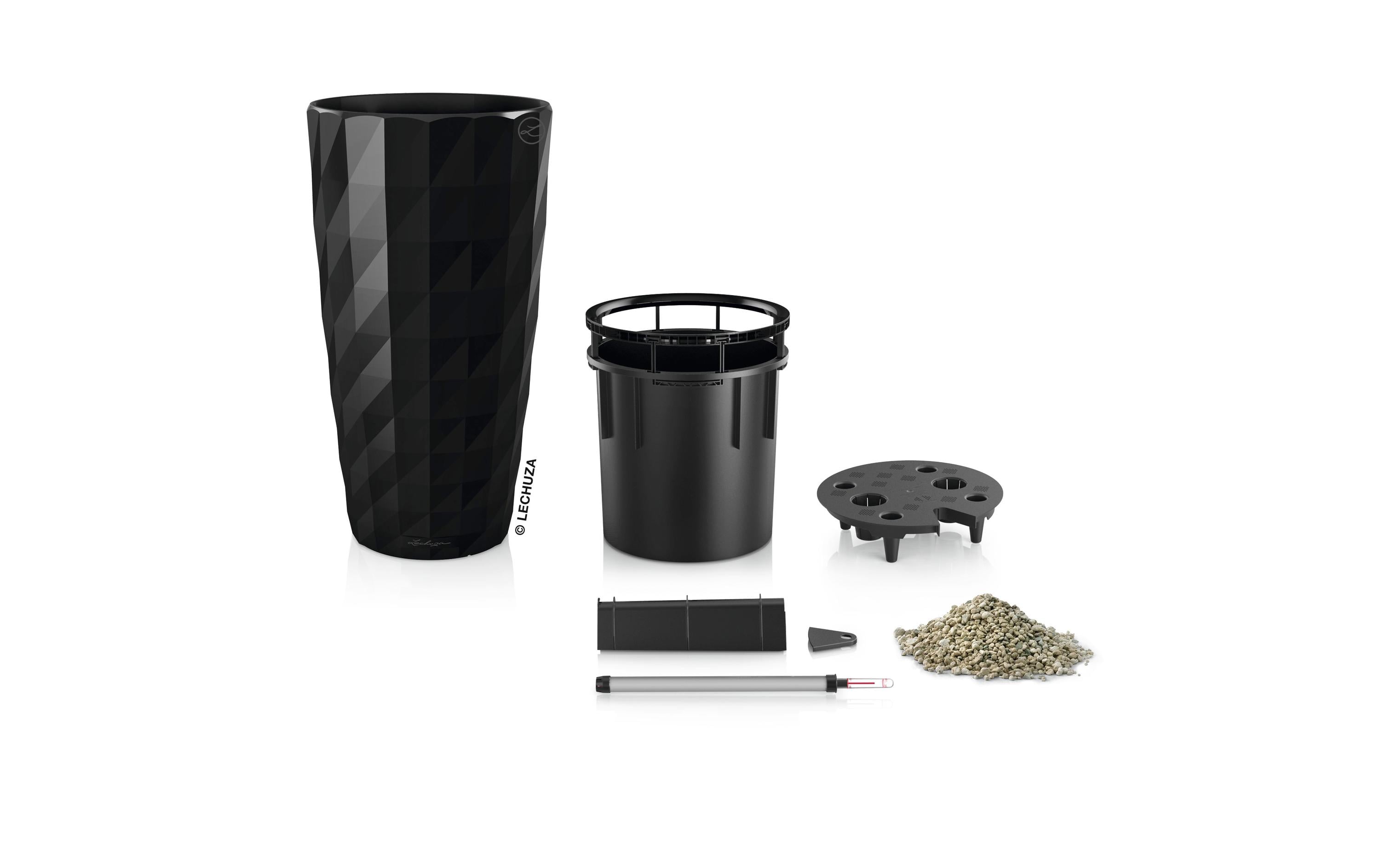Blumentopf Diamante Premium 40, Schwarz<br>Pflanzentopf