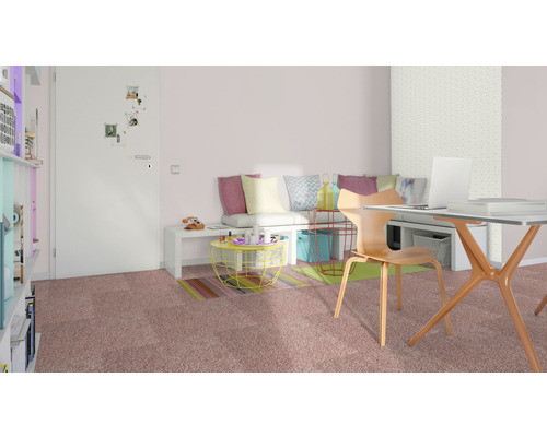Velours tapijt Grace, kleur 10 roze, 400 cm breed (per meter verkocht)