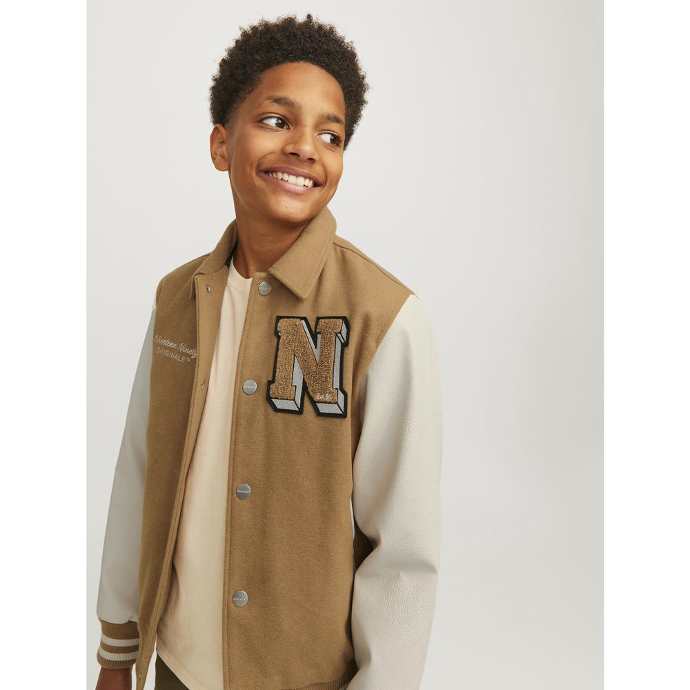 Køb Jack & Jones Junior Forest River Carter Varsity Uld Blanding Bomber Jakke