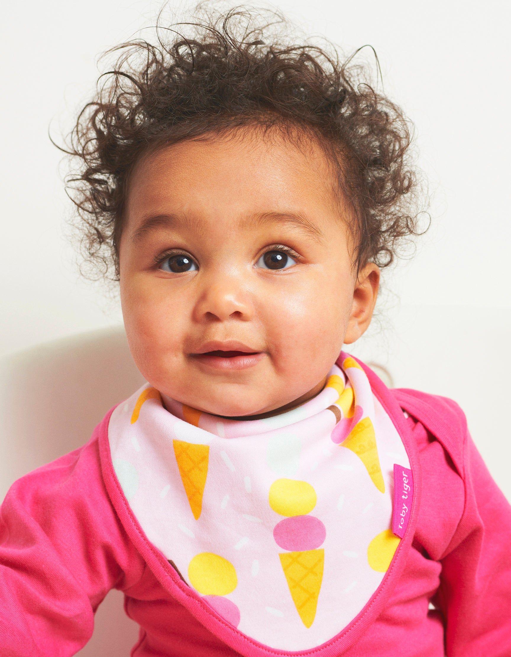 Toby Tiger Baby-Tuch mit Eiscreme Allover