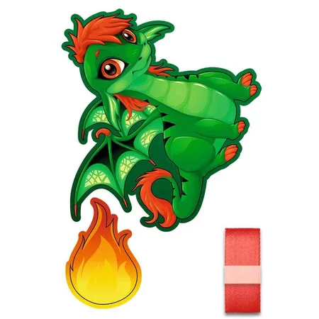 URSUS Dekorationsset mini Baby Drache, 4 Bogen Bastelkarton