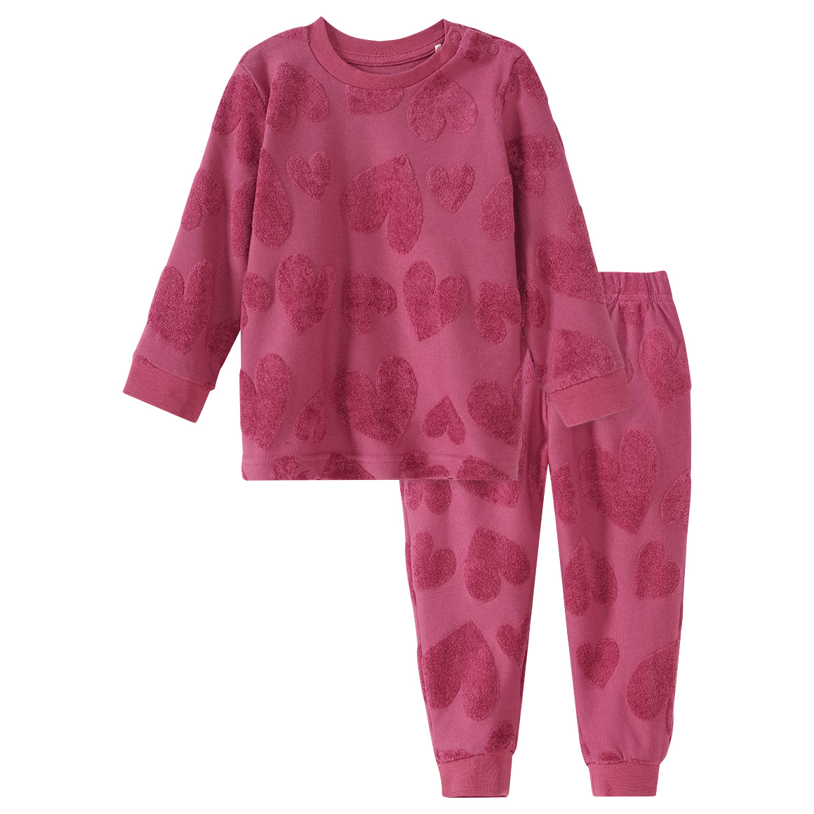 Topomini Baby Schlafanzug mit Herzen beere