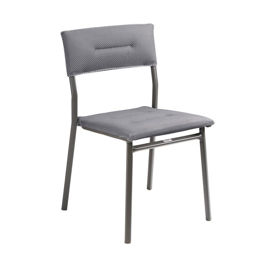Gepolsterter Gartenstuhl Oron BeComfort® Grau Silver