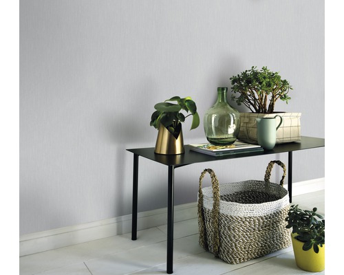 Vliesbehang 10004-31 GMK Fashion for Walls effen grijs glitter