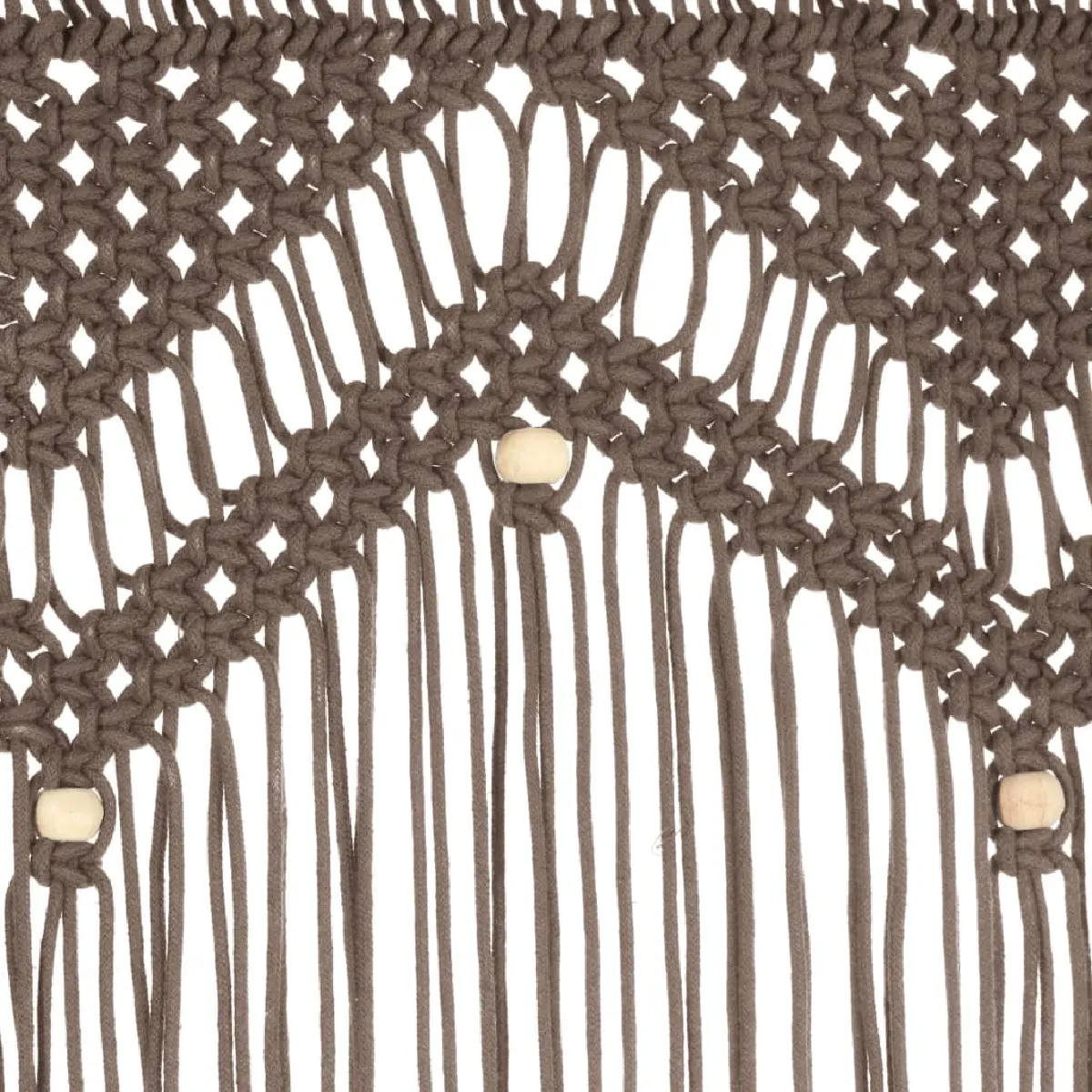 vidaXL Rideau en Macramé Taupe