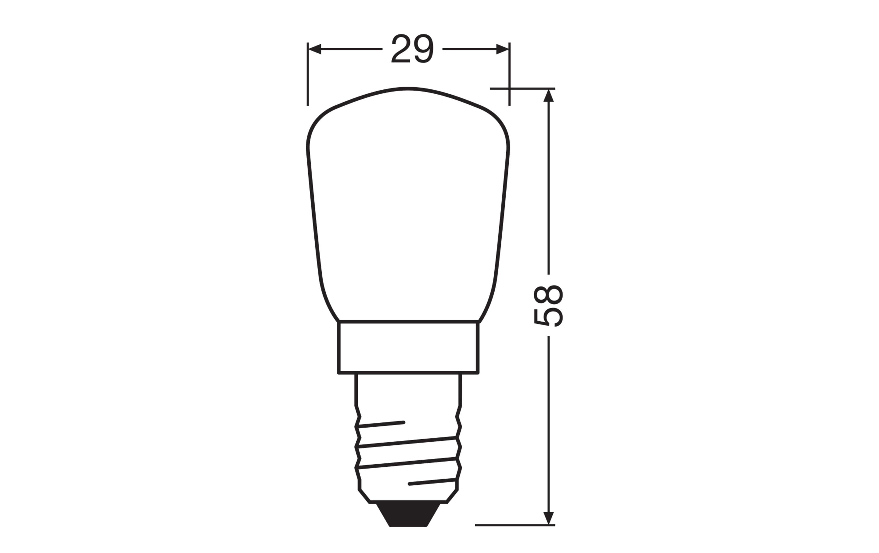 Lampe Special Oven T FR 40W 230 V E14 WarmweissGlühlampe für Ofenbeleuchtung