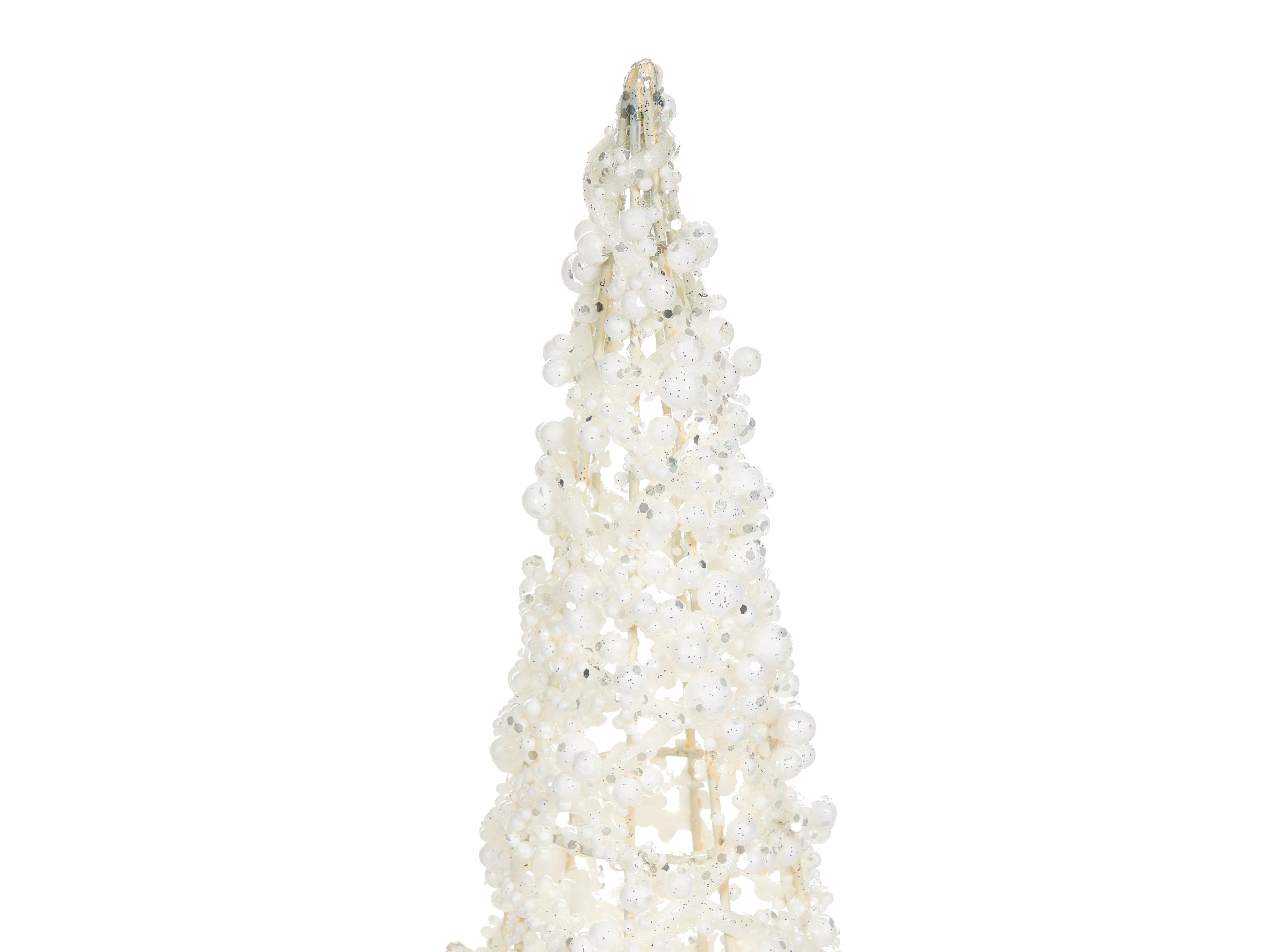 Set van 3 figuren ROSAN Kerstboom 40/50/60 cm Wit