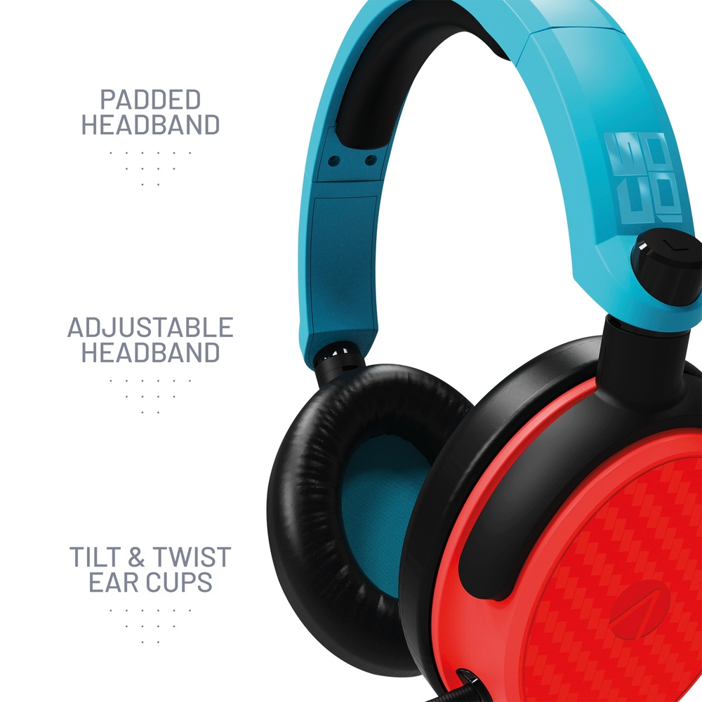 Stealth C6-100 Gaming-Headset für Xbox, PS4/PS5, Switch, PC & Mobilgeräte – Neonblau & Rot