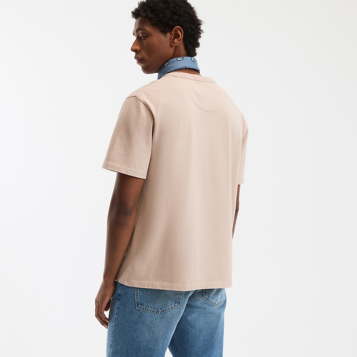 COLEÇÃO LA REDOUTE<br>Camiseta de gola redonda, malha de algodão