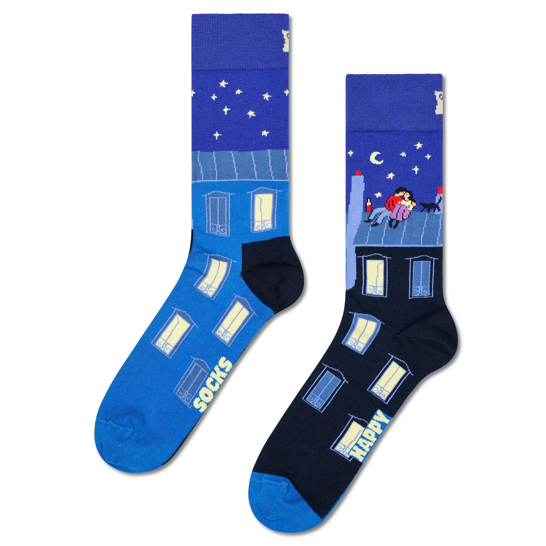 LORRAINE SORLET COUPLE IN PARIS - Chaussettes en coton bio mélangé | Bleu