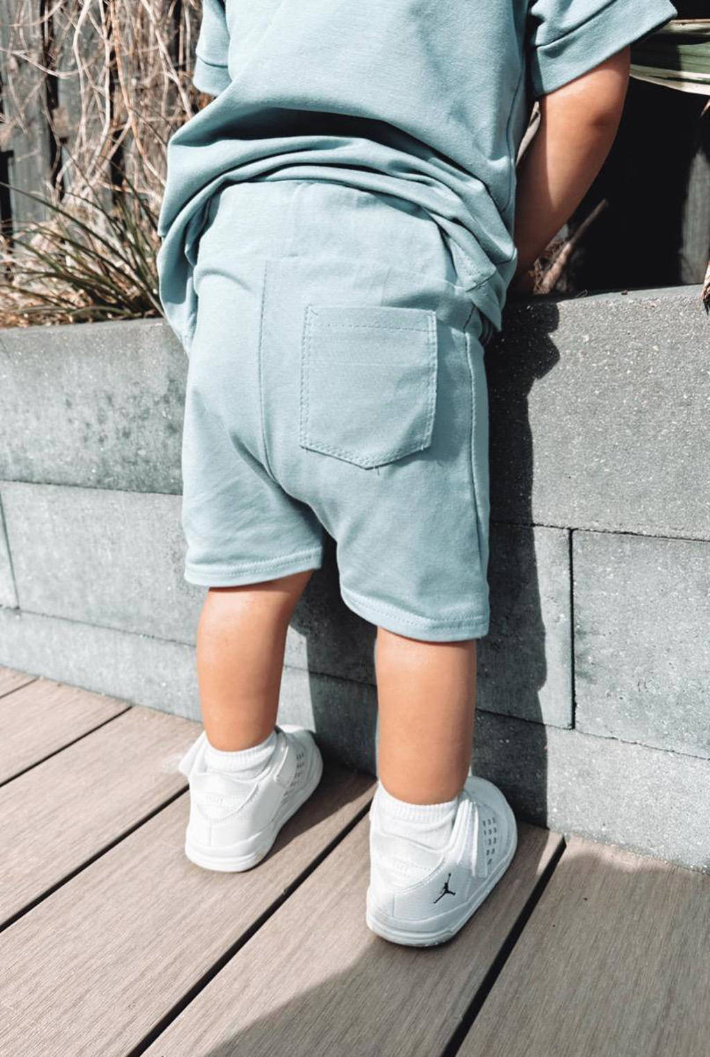 Babystyling baby sweatshort blauw