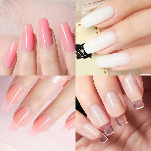 Poly Builder Gel Kit med UV-lampe for Negler / Polygel Nail Art
