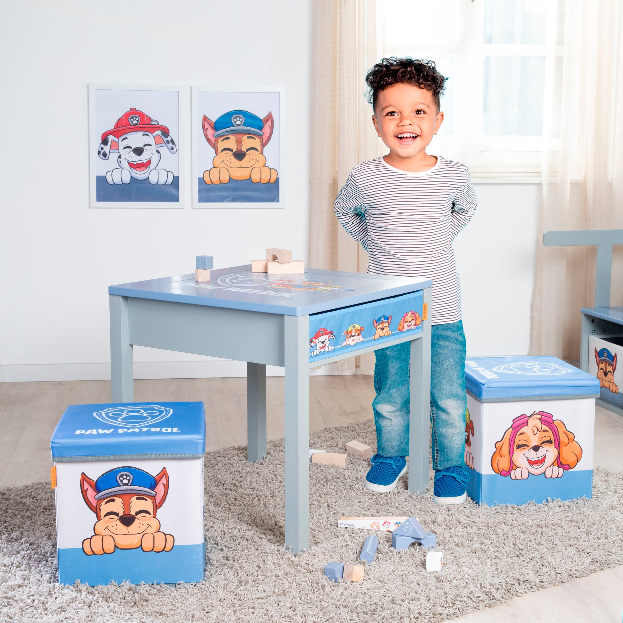 roba® Kindersitzgruppe »Paw Patrol« Set,  mit Tisch und Sitzhocker
