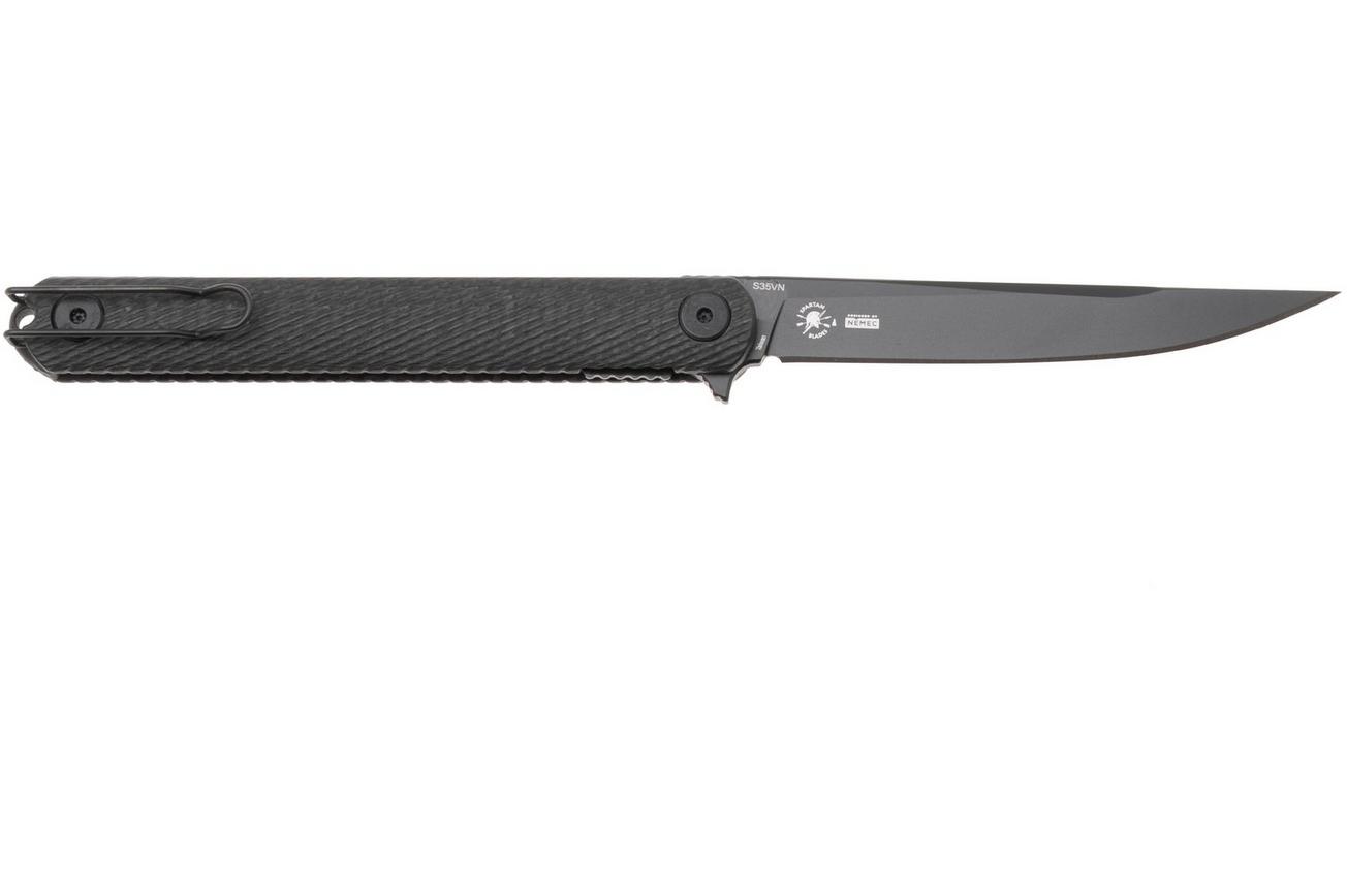 Spartan Blades Nemec Folder SFBL12CF Black PVD CPM S35VN, Carbon Fiber, zakmes, Ondřej Němec design