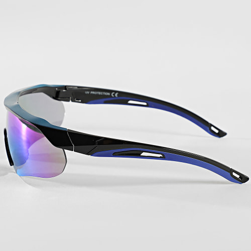 Lunettes De Soleil Noir Bleu Iridescent