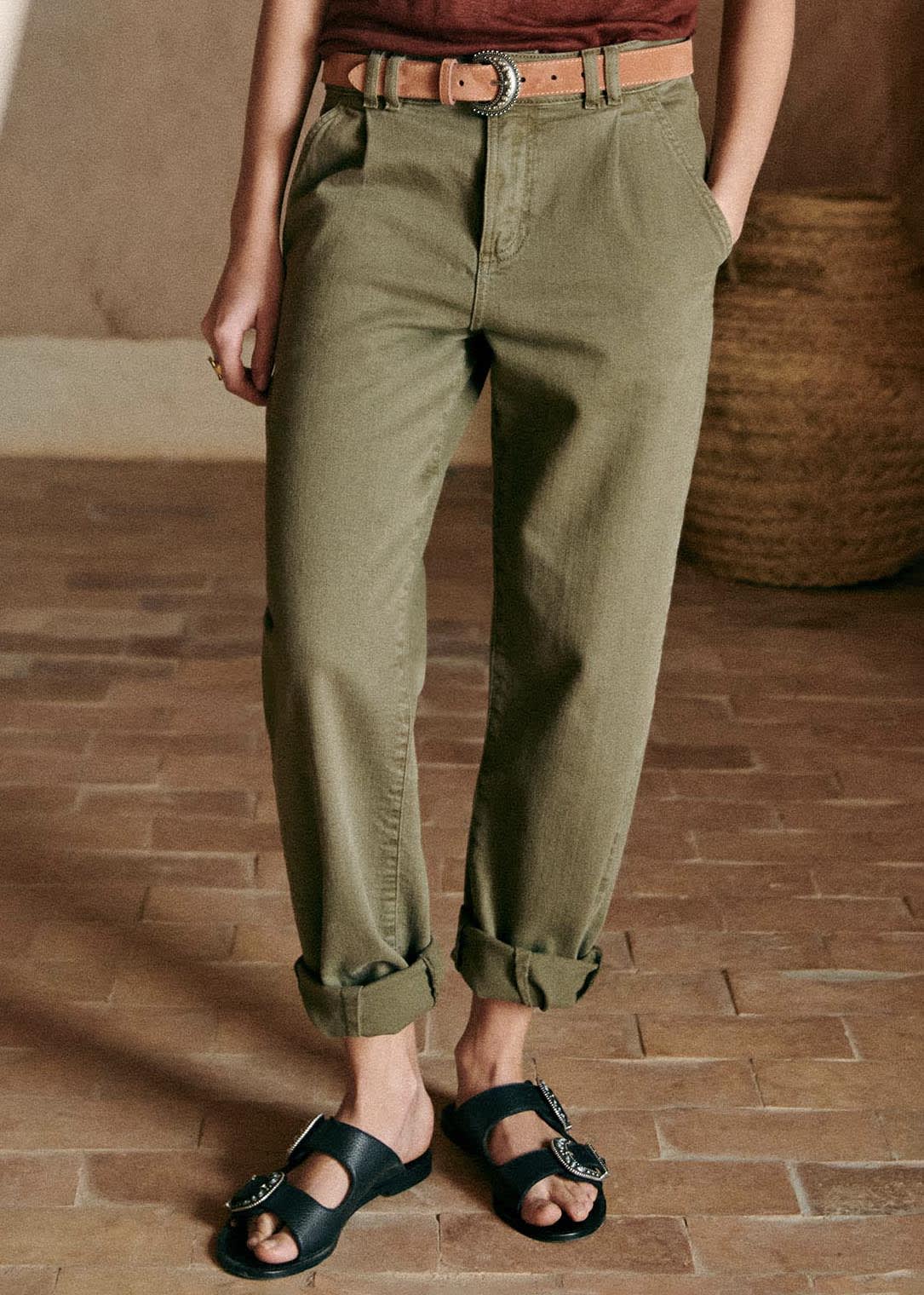 Pantalon Manu - Kaki - E-SHOP/BAS Pantalons 5905594