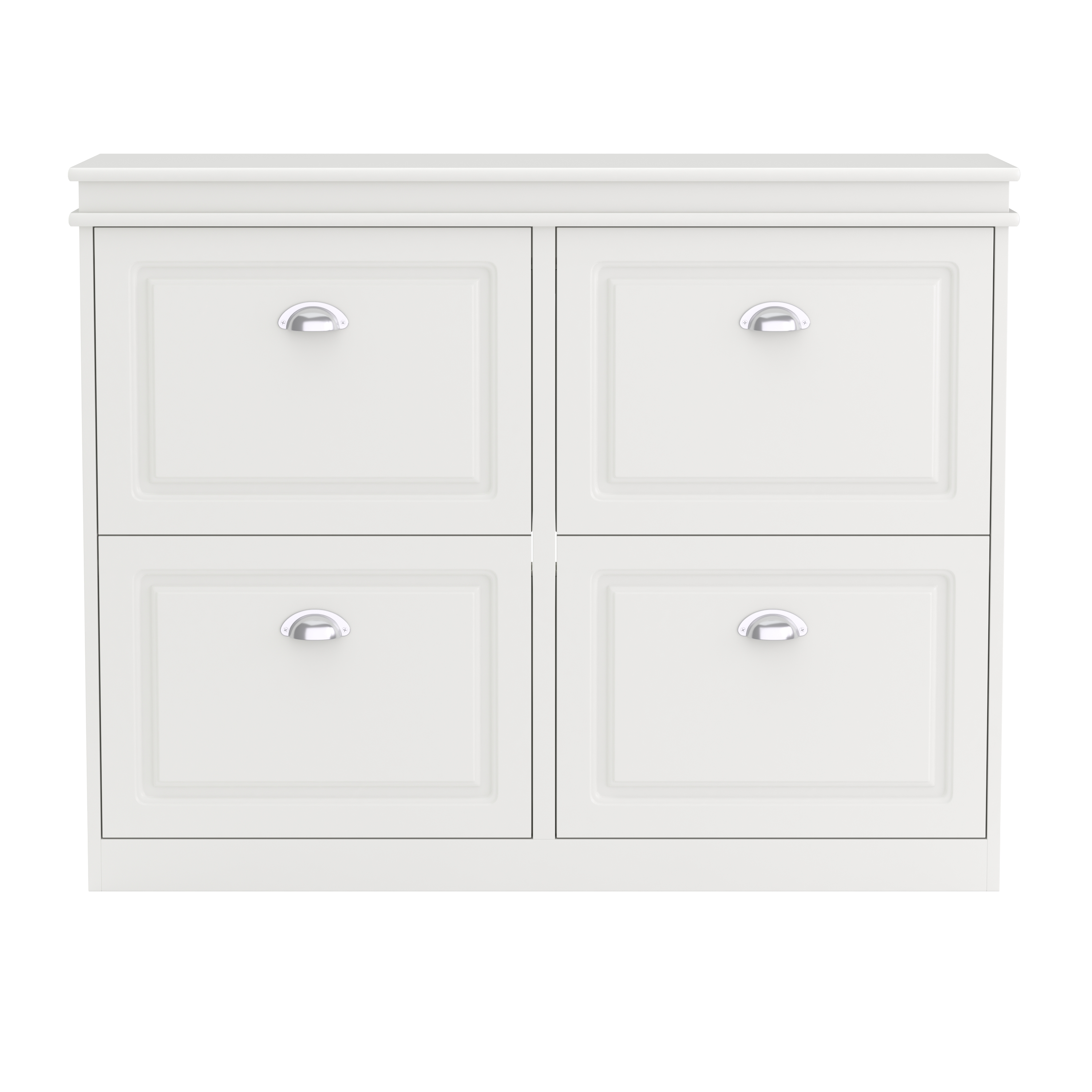 Schuhschrank PETRA 105 x 24 x 82 cm weiss
