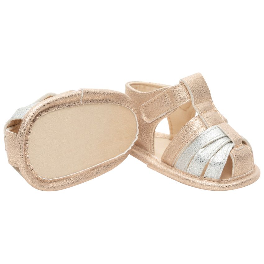 Nu-pieds à brides brillantes texturées - Jaune