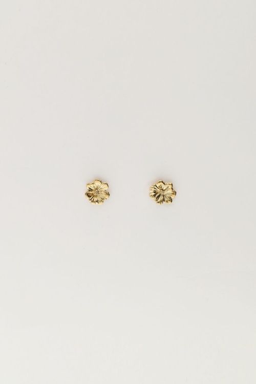 Island studs oorbellen met bloemen