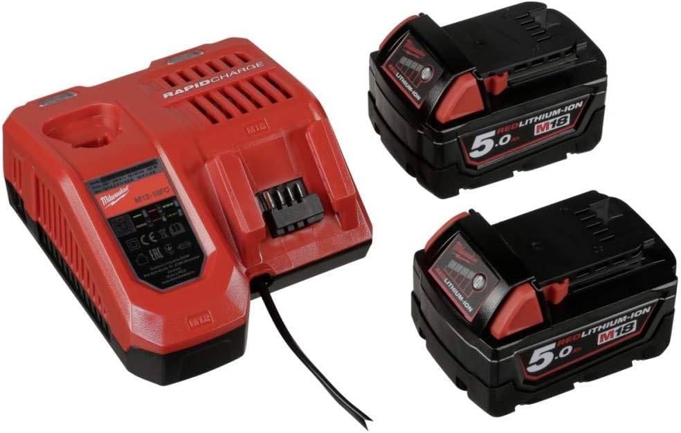 Milwaukee Metallkreissäge M18 Fmcs-502x mit 2x 5, 0 Ah Akku in HD-Box (Fuel), 18 V, Red, Rot