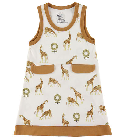 Katvig Kleid - Weiß m. Giraffe