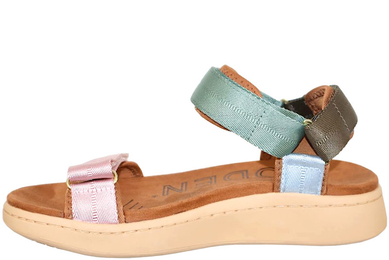 WODEN ALGAE MULTI SANDAL I MULTIFARVET TEKSTIL