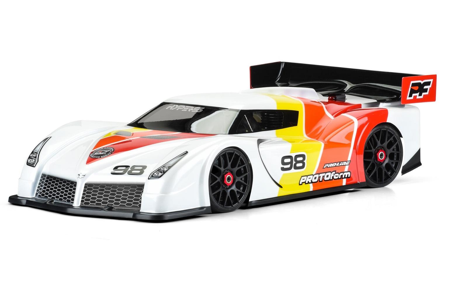 Karosserie Hyper-SS Regular Weight unlackiert, 1:8 GTHypercar Karosserie für 1:8 Onroad Modelle
