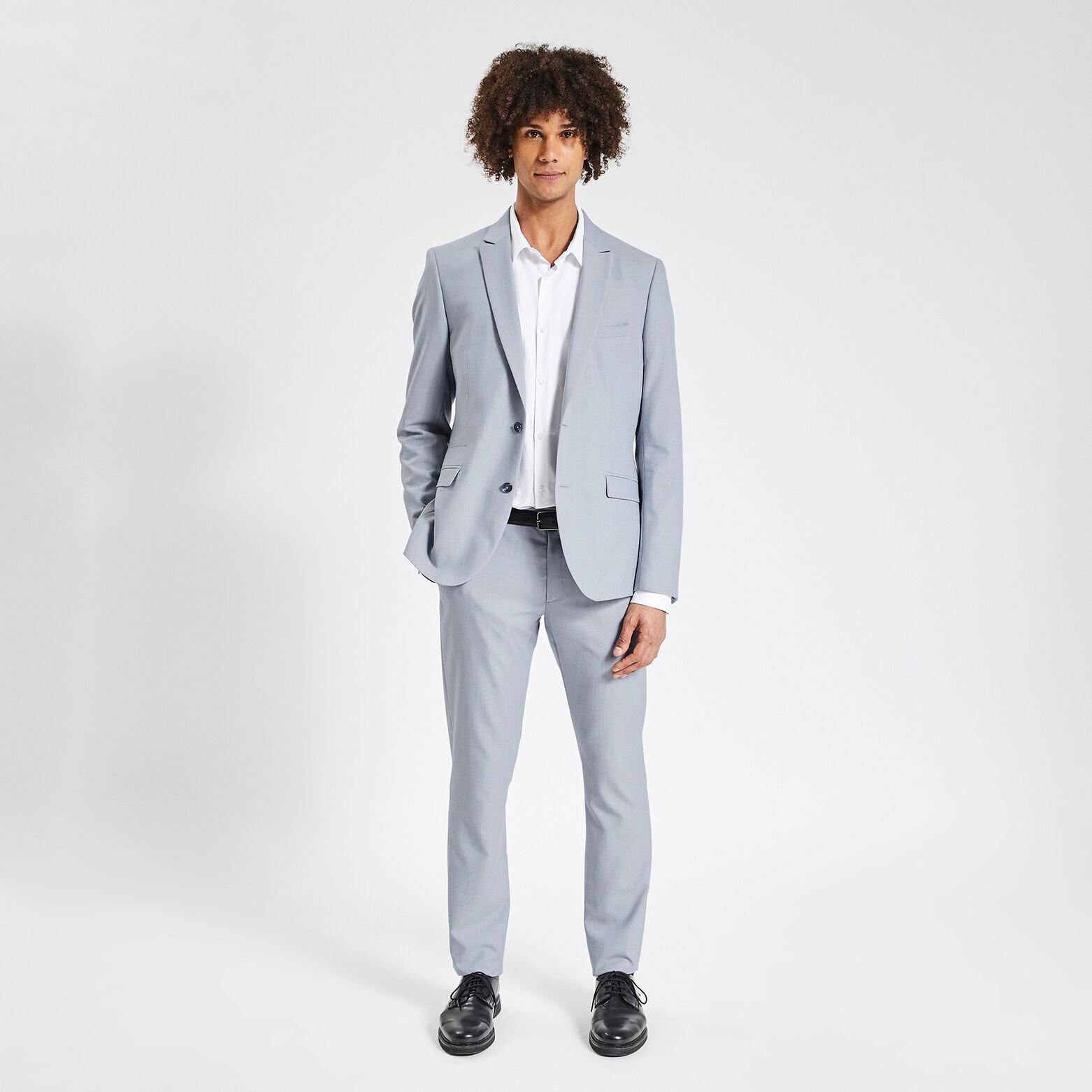 Veste de costume slim bi-ton Bleu moyen