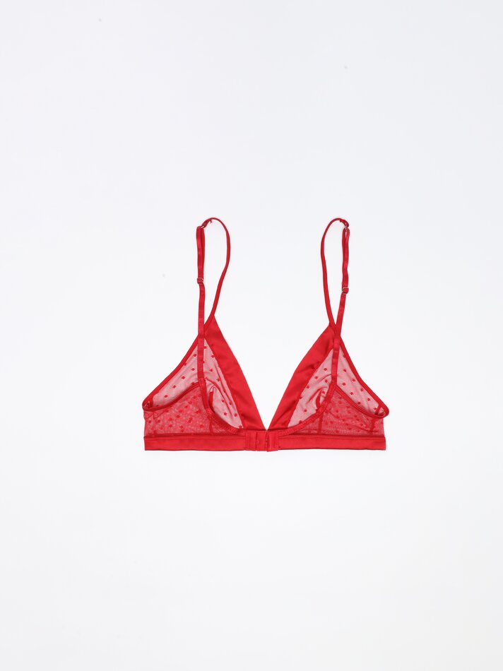 Sutiã de tule - Vermelho