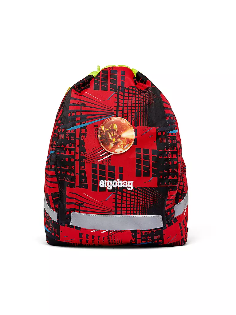 ERGOBAG Schultaschen Set 5tlg CUBO -  AlarmBäreitschaft  rot