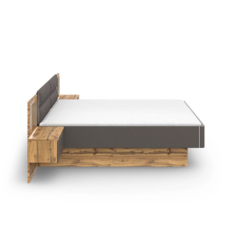 Bettanlage Forest Wildeiche Nachbildung/Basaltgrau Nachbildung ca. 180 x 200 cm