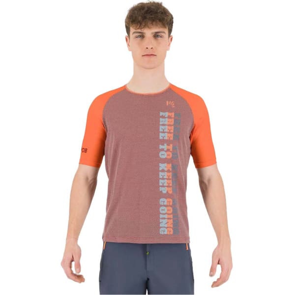 T-shirt randonnée KARPOS MOVED EVO JERSEY POMEGRANATE/SCARLET IBIS