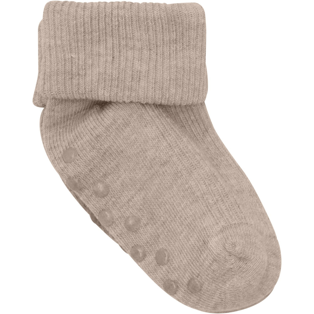 Køb Minymo Silver Mink Melange Baby Rib Strømper 2-Pak