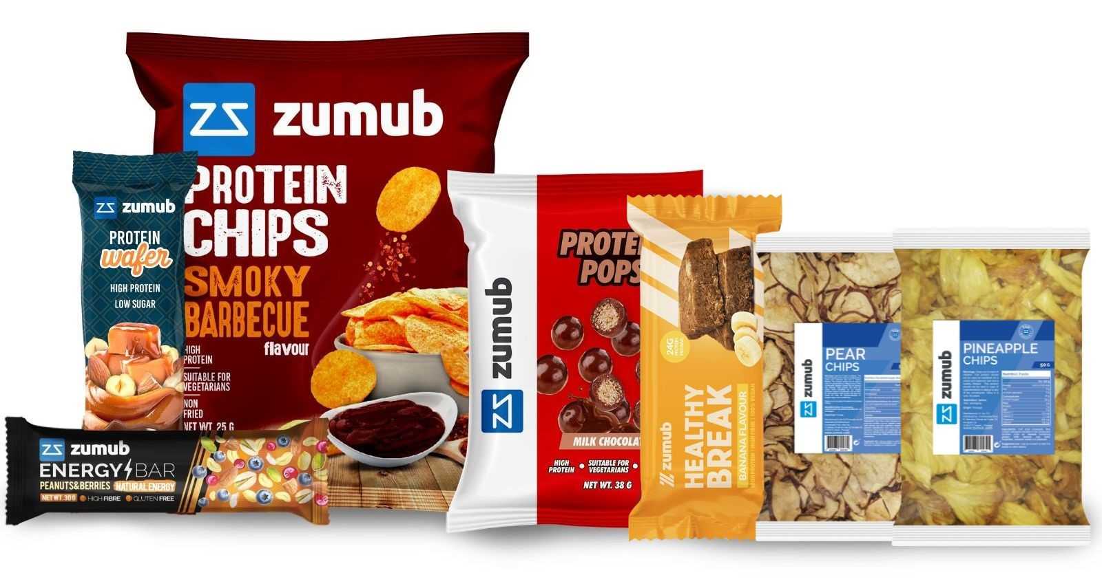 Pacote Zumub de lanches para viagem, 7 unidades