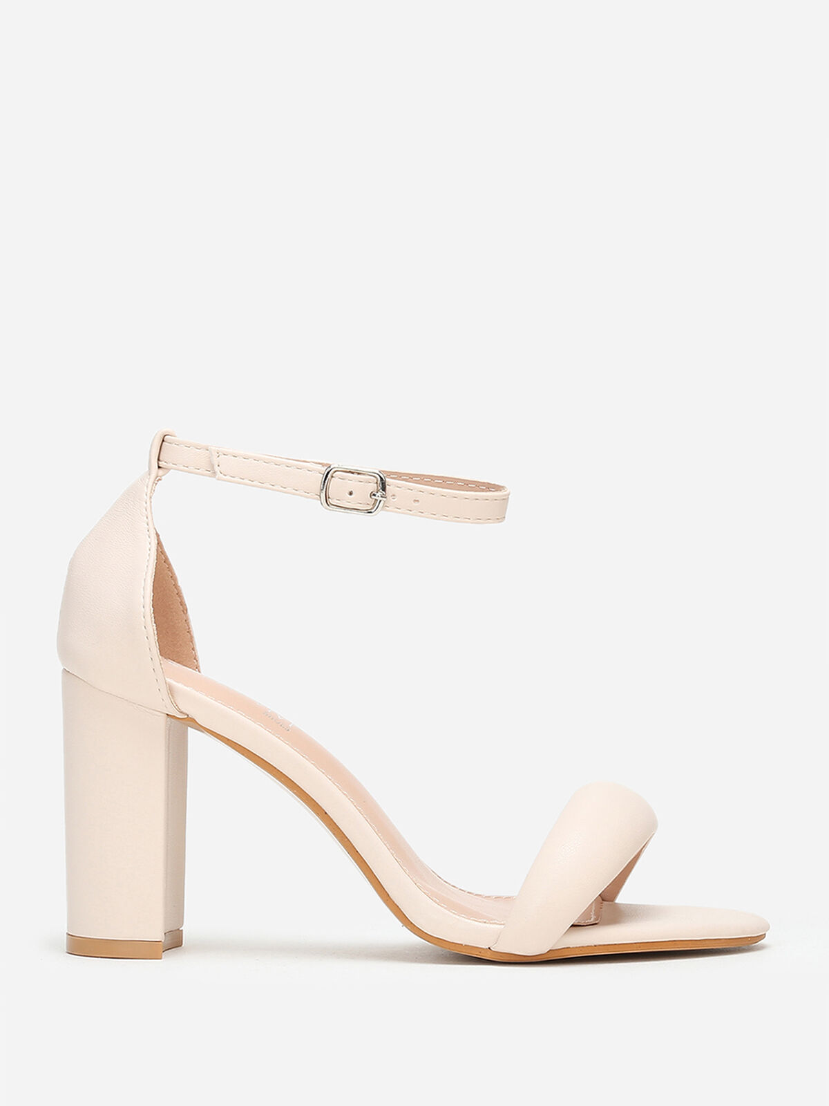 Sandales à bride arrondie- Beige