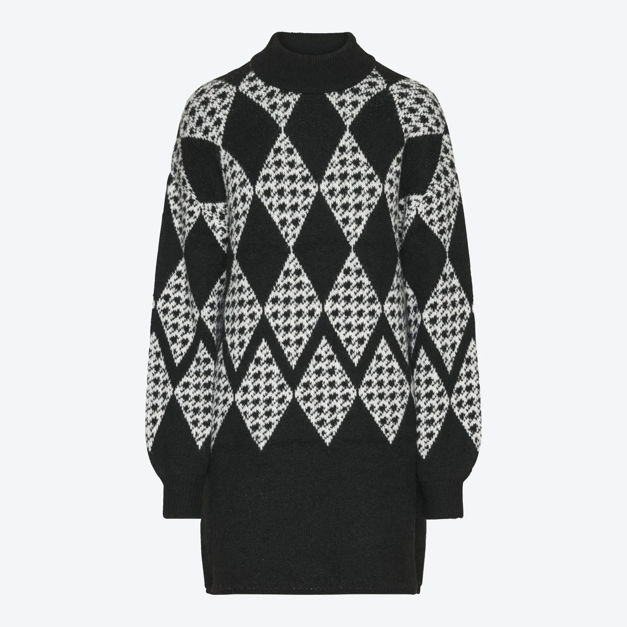 Damen-Strickkleid mit Jacquard-Muster