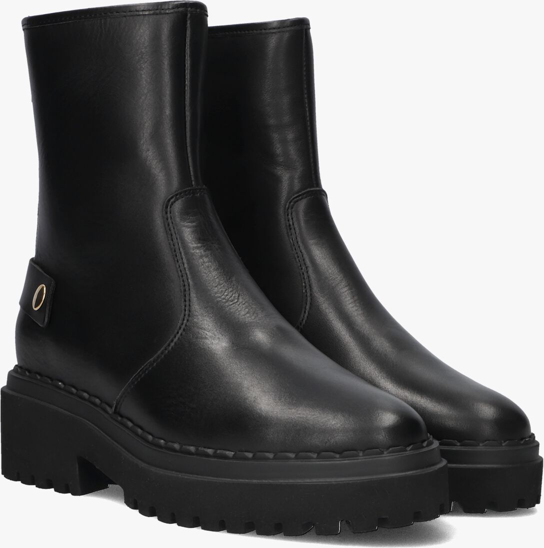 zwarte nubikk enkelboots fae leva fur