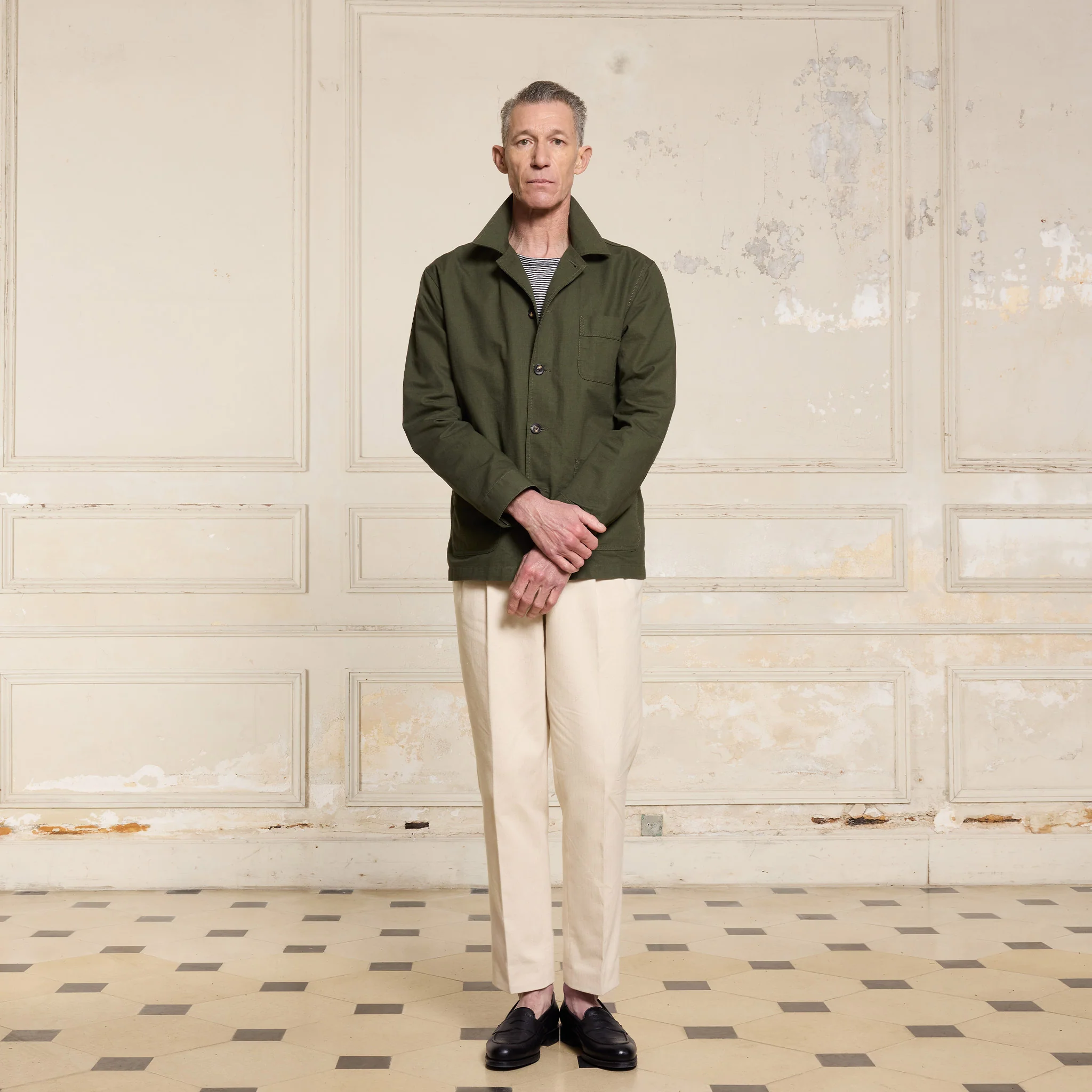 Khaki Japanese ripstop work jacket