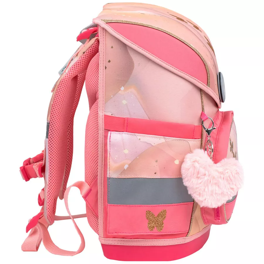 Belmil Schulranzen Compact Schulranzen Set 4-teilig mit Brustgurt Marble