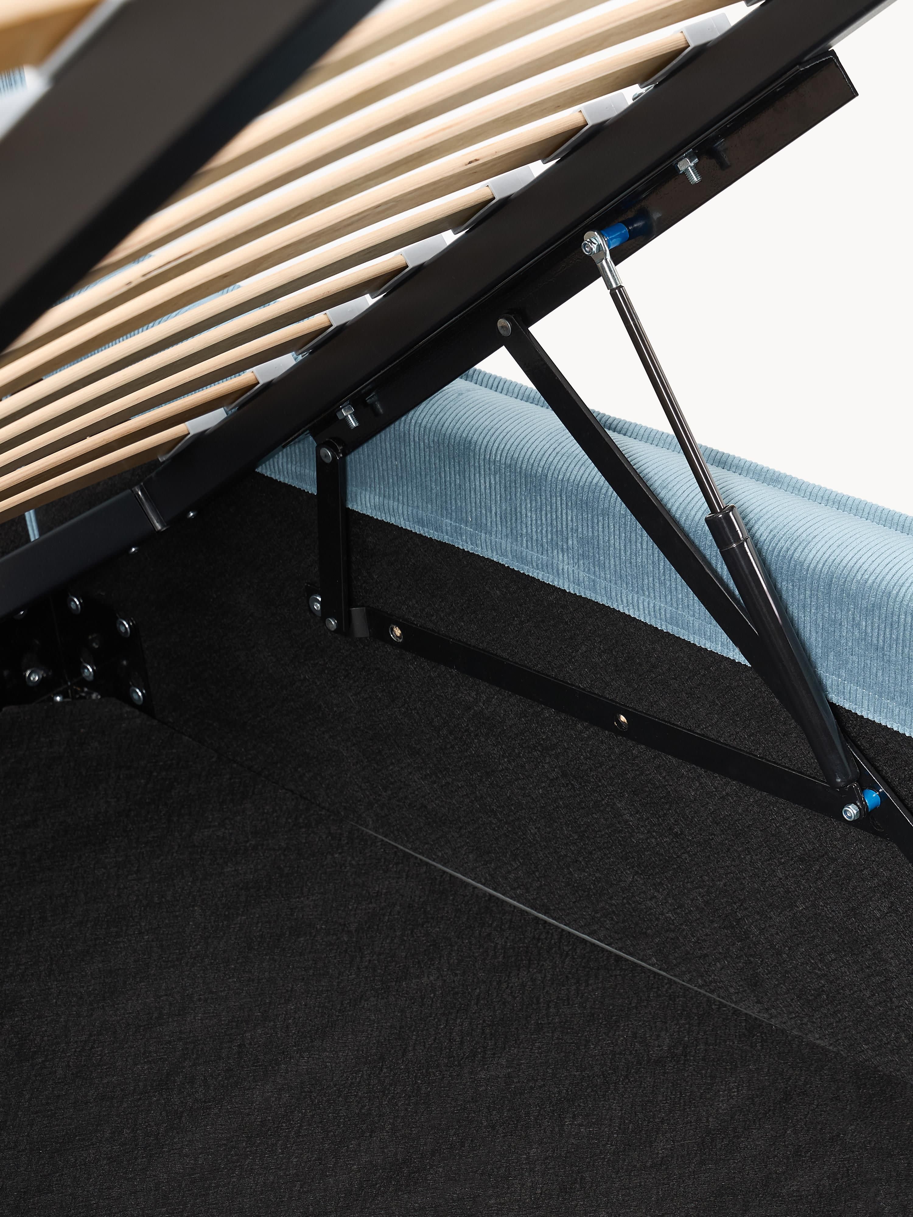 Corduroy gestoffeerd bed Dream met opbergruimte