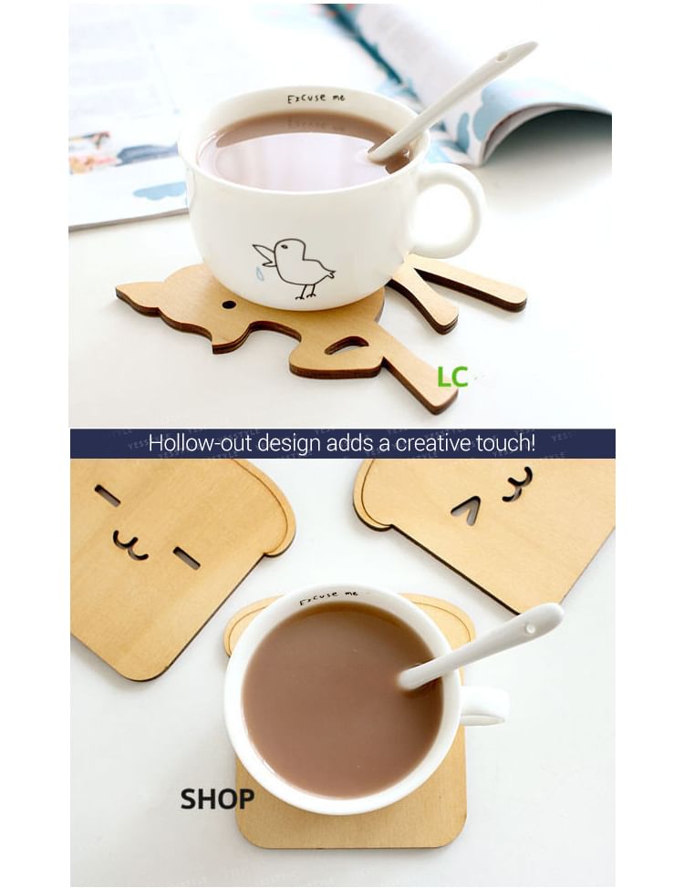 Lazy Corner - Houten onderzetter (verschillende ontwerpen)