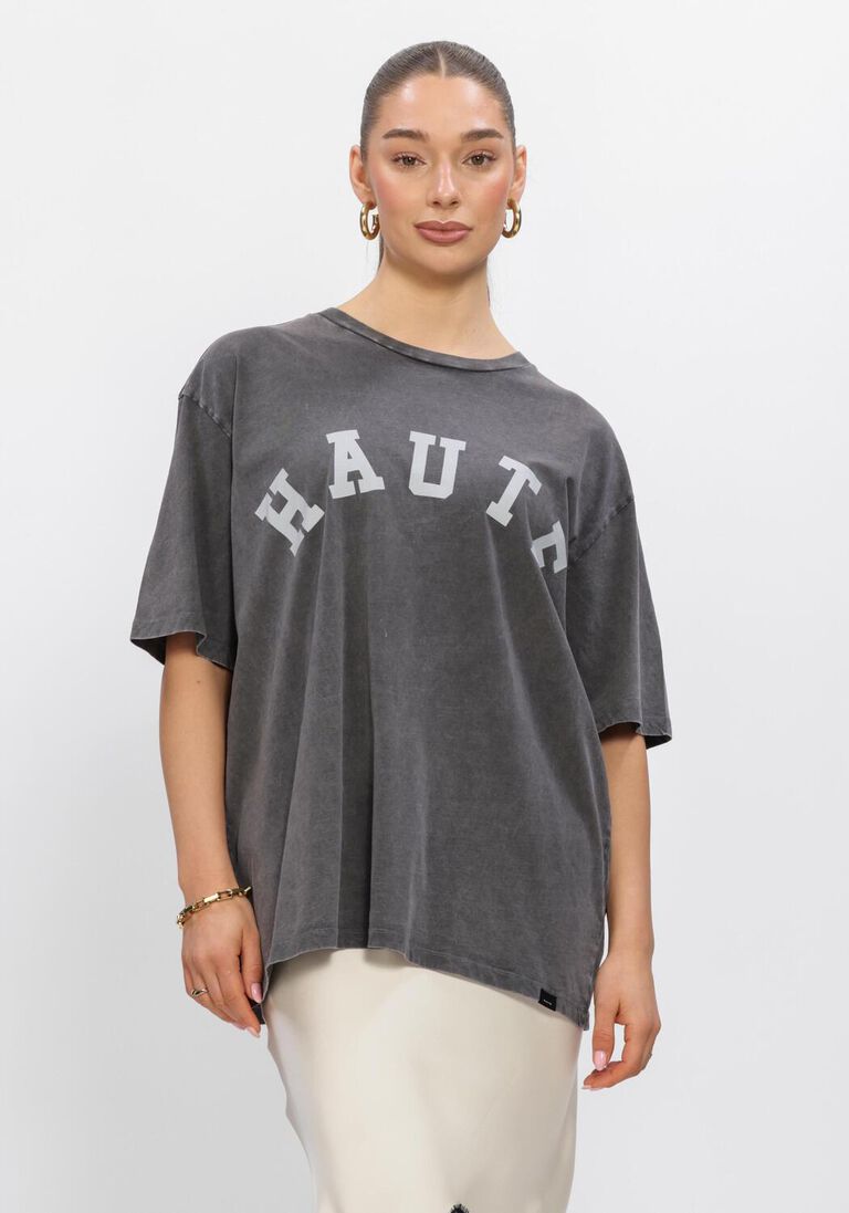 zwarte haute l'amitié tops & t-shirts noma acid curve logo tee