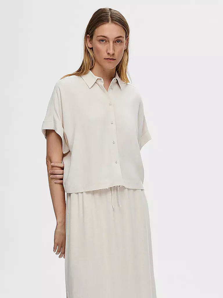 SELECTED FEMME Bluse SLFIVA beige