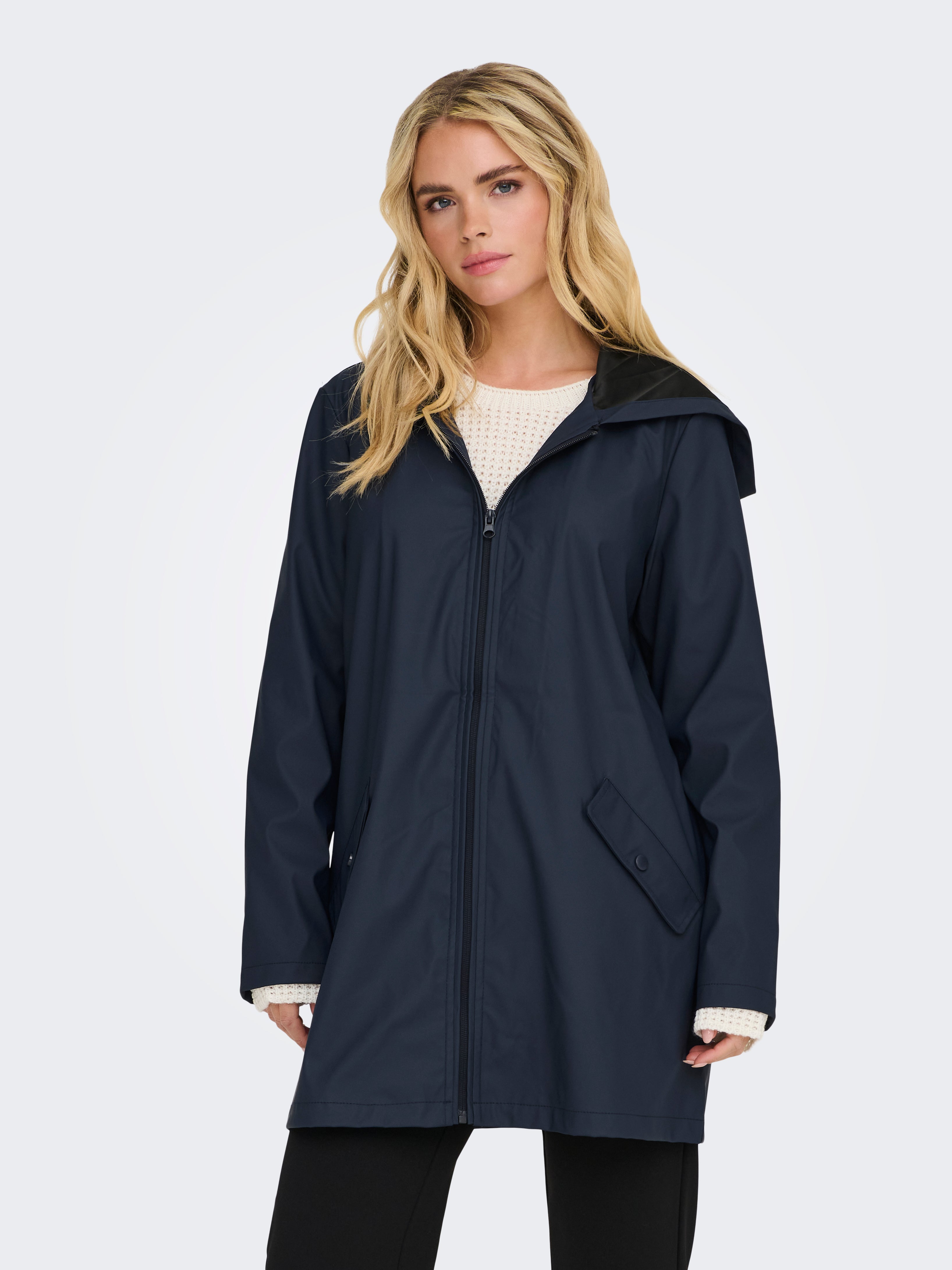 JDYELISA Regenmantel Navy Blazer